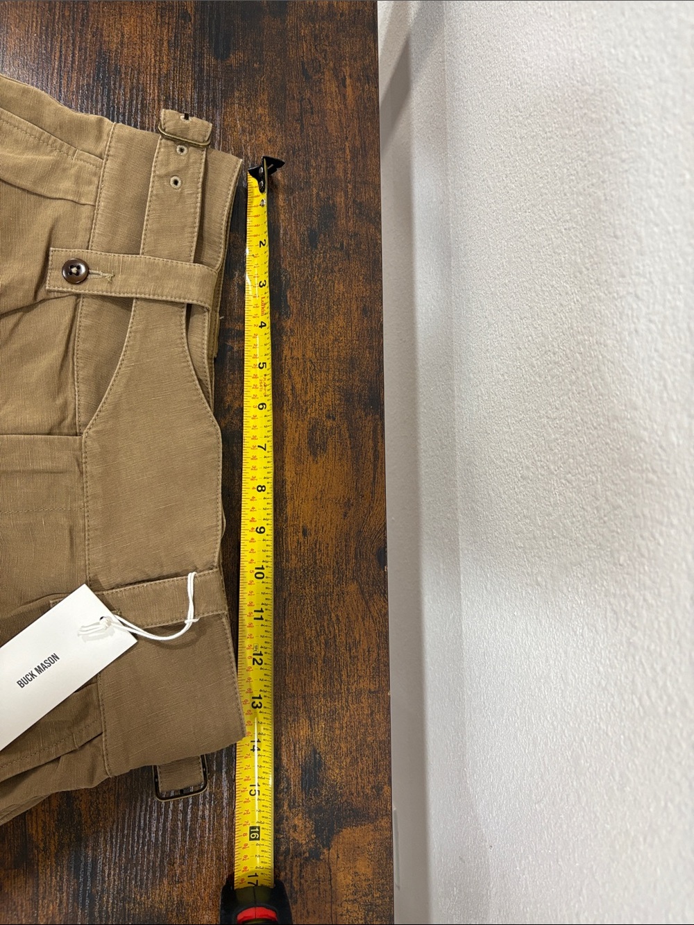 Buck Mason Women’s Washed Olive Scout Shorts Size Small NWT Utility Belted $168 - Picture 3 of 10